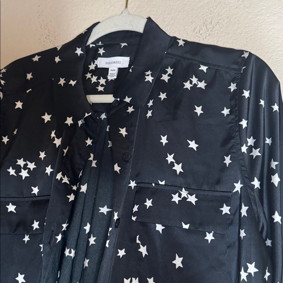 Equipment Star Slim Signature Black & White Button Down Long Sleeve Size Medium - Picture 5 of 5